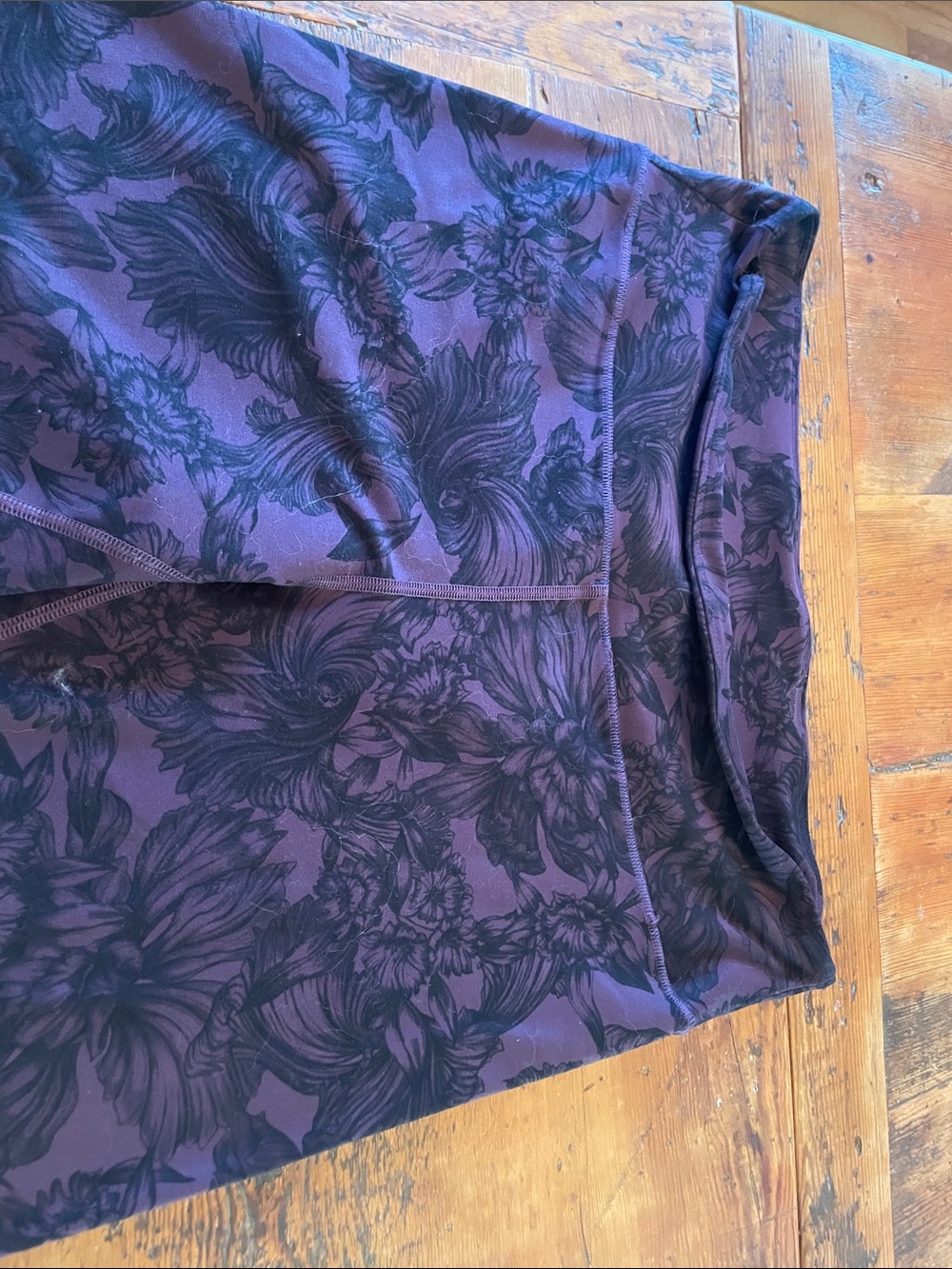 Balance Collection Purple Floral Leggings Plus Size 2X - Picture 2 of 4